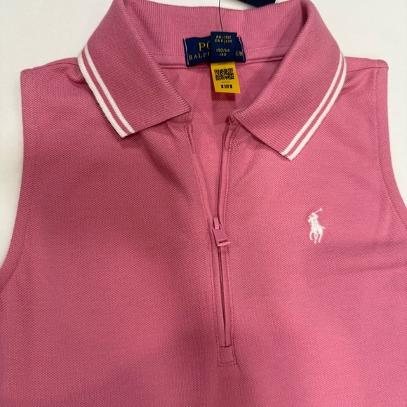 Polo Ralph Lauren Girls Pink Dress Pleated Skirt Zip Top Sz M (8-10) NWT - Picture 10 of 13